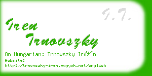 iren trnovszky business card